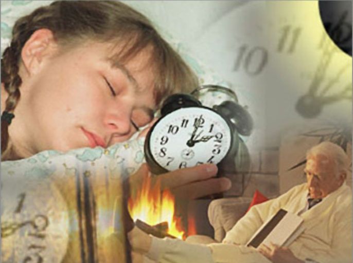 تصميم فني لعدد ساعات النوم اليومية الضرورية للإنسان