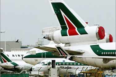 afp - Alitalia planes are seen at Rome's Fiumicino airport