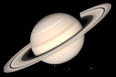 This August 1998 NASA file image shows a true color photo of Saturn assembled from