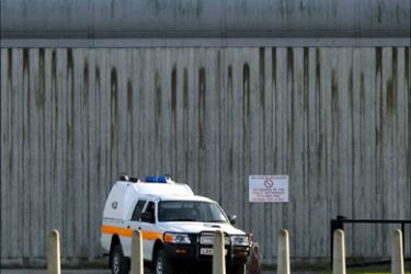 f_A prison dog van is parked inside Britain's Belmarsh high security complex 26