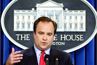 AFP / White House Press Secretary Scott McClellan speaks during a briefing at the White House 03 October 2005 in Washington, DC. McClellan spoke about US President