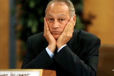 Egyptian Foreign Minister Ahmed Abul Gheit attends an Arab foreign ministers meeting in Riyadh 26 March 2007