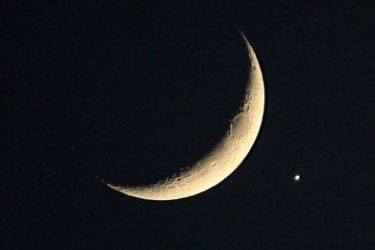 AFP/ The planet Venus after being eclipsed by crescent moon 18 June 2007 in the Jordanian capital Amman. AFP