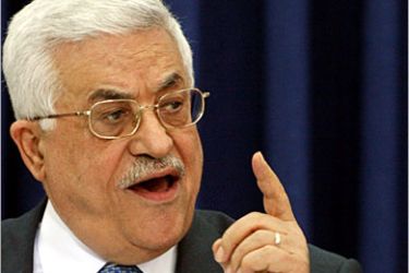 AFP / Palestinian president Mahmud Abbas gestures as he addresses the PLO central council in the West Bank city of Ramallah, 18 July 2007. Abbas asked the main Palestinian