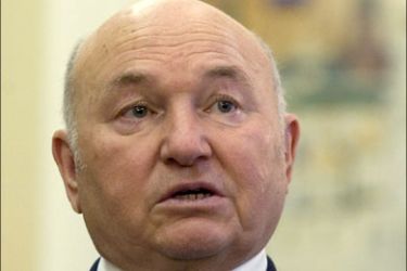 r - Moscow Mayor Yuri Luzhkov speaks during an interview in his office in Moscow January 26, 2008. Moscow is all but ready to host the first Youth Olympics two years ahead of