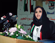 المرشحة فاطمة العبدلي تتنافس عن دائرة مدينة الكويت (رويترز)
