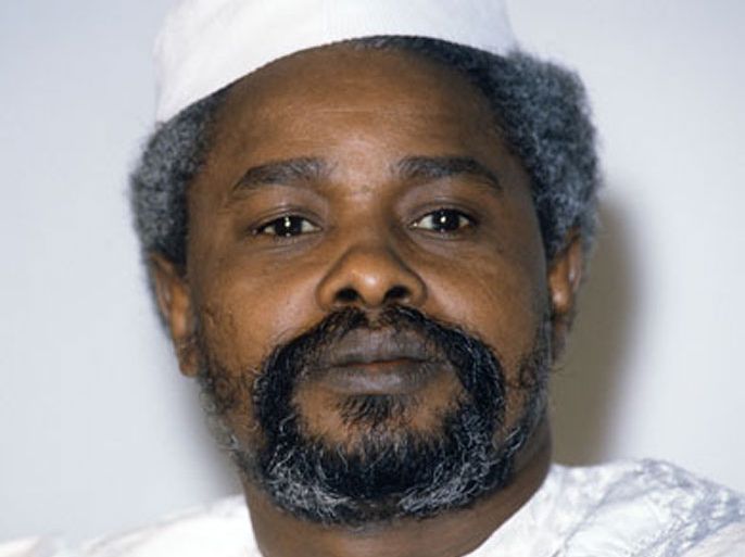 (FILES) A file photo taken 17 January 1987 shows then Chadian President Hissen Habre in N'Djamena. Exiled in Senegal since 1991, Hissene Habre was condemned