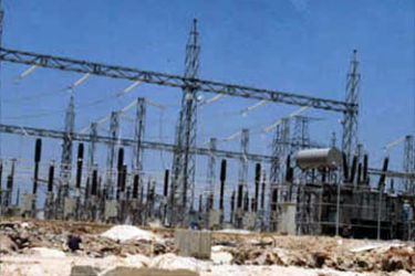 محطة كهرباء في الديماس حيث ينقل الكهرابء الى لبنان .