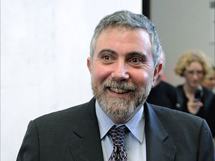 AFPPRINCETON, NJ - OCTOBER 13: Princeton Professor and New York Times columnist Paul Krugman smiles after a champagne toast in his honor following
