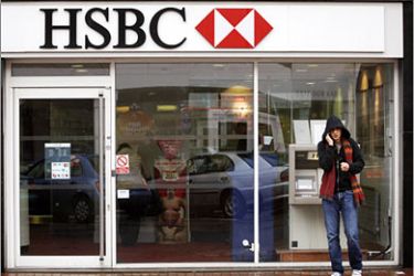 AFP A branch of HSBC bank is pictured in Egham, Surrey, on November 10, 2008. Global banking giant HSBC said on Monday that its pre-tax profits had risen