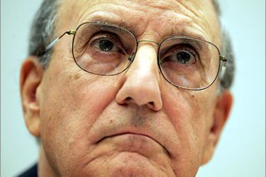 AFP (FILES) File picture of George Mitchell, former US Senate Majority Leader testifying before the House Government committee hearing on “The Mitchell Report" on January 15,