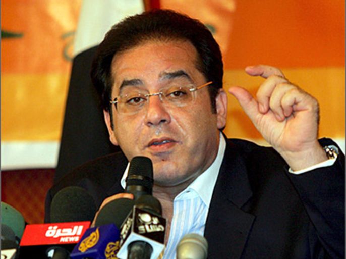 epa01515487 (FILES) Photo dated 10 September 2005 shows Egyptian opposition presidential candidate Ayman Nour from the Al Ghad (Tomorrow) Party speaking in Cairo,