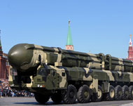موسكو عرضت صواريخ بالستية بعيدة المدى في عيد الاستقلال (الفرنسية-أرشيف)