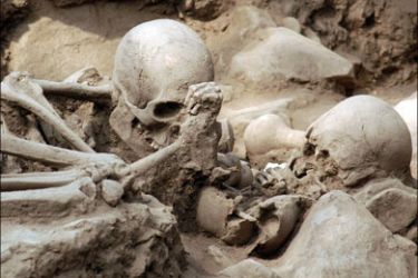 epa : epa000346808 Archeologists find the remains of indigenous inhabitants found under a castle in Chapultepec, Mexico, dating back to the pre-Columbian era between 450-