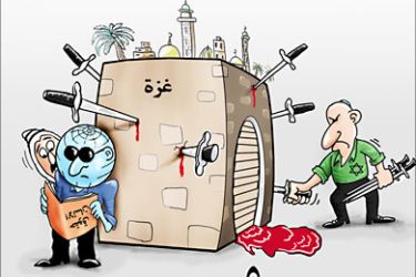 كاريكاتير بعنوان غزة