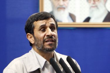 Iran's President Mahmoud Ahmadinejad speaks before Friday prayers in Tehran