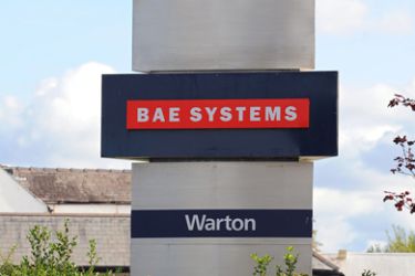 A BAE Systems plant is pictured in Warton near Preston, north-west England, on October 1, 2009. Britain's Serious Fraud Office announced Thursday that it would seek