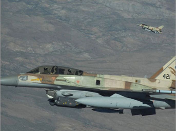 In this US Air Force handout picture dated July 17, 2009, two Israeli Air Force F-16s from Ramon Air Base, Israel head out to the Nevada Test and Training Range during Red Flag 09-4
