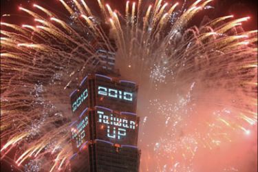 AFP - Fireworks are lauched from the Taipei 101 building in Taipei on January 1, 2010. Celebrations are underway around the world to usher in the year 2010