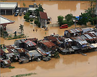 جانب من الفيضانات التي شهدتها الفلبين في سبتمبر/أيلول 2009 (الفرنسية-أرشيف)