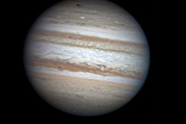 epa01802146 A supplied photo of Jupiter as taken from Canberra on Monday, July 20, 2009 by amateur astronomer Anthony Wesley, who was the first to spot a massive