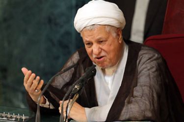 F/ Former Iranian president and head of Iran's Assembly of Experts, Akbar Hashemi Rafsanjani