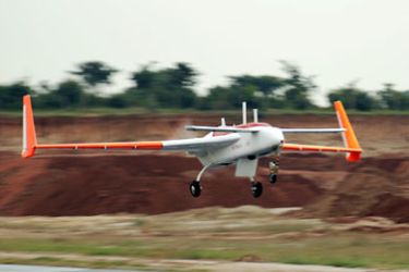 Rustom, the unmanned drone from India completes a maiden test flight on October 17, 2010 as part of the country's efforts to reduce military imports in New Delhi. The drone, named Rustom, has a maximum flight time of 15 hours and is a prototype that the military intends to develop into more advanced models, officials said. India has accelerated military procurement