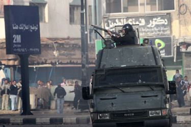 Egyptian demonstrators battle police during demonstration in Suez on January 27, 2011 demanding the ouster of President Hosni Mubarak. AFP
