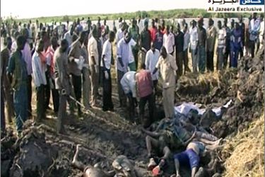 حصلت" الجزيرة" على صور لضحايا الهجوم الذي شنته قوات المنشق عن الحركة الشعبية "جورج اطور" في ولاية أعالي النيل بجنوب السودان - الجزيرة