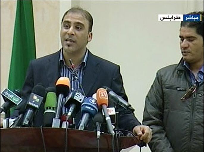 إبراهيم موسى المتحدث باسم الحكومة الليبية في العاصمة طرابلس