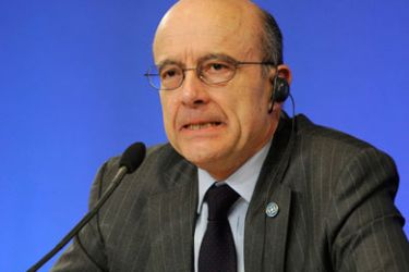 France's Foreign Minister Alain Juppe speaks during a news conference at the end of the G8 Ministers' Meeting in Paris March 15, 2011.