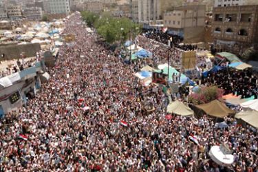 تظاهر نحو مليون شخص في مدينة تعز اليمنية