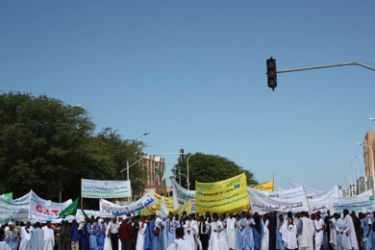 تظاهرات العمال في موريتانيا