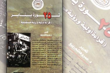 غلاف كتاب ثورة 25 يناير قراءة أوليه ورؤي مستقبلية