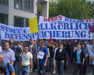 المظاهرات المعارضة للرقابة الإلكنرونية عمت عددا من المدن الألمانية (الجزيرة نت-أرشيف) 
