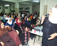  ماريا أبو واصل خلال حفل ببلدة باقة الغربية في ذكرى نكبة فلسطين