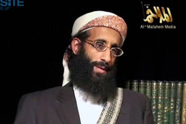epa02943105 An undated handout photograph provided by the Site Intelligence Group on 30 September 2011 shows Anwar al-Awlaki speaking in a televised interview in an unkown location. Anwar al-Awlaki, a US-born radical Islamist cleric seen as a spiritual leader of al-Qaeda, was killed in Yemen on 30 September in an airstrike that US President Barack Obama said