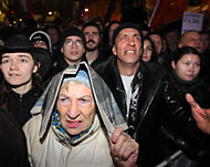  جانب من المظاهرات الاحتجاجية في موسكو(الفرنسية)