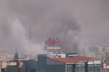 Smoke rises from the city of Homs December 4, 2011. Picture taken December 4, 2011.