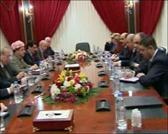 وفد من القائمة العراقية (يمين) يلتقي مسؤولين بإقليم كردستان العراق تمهيدا لعقد مؤتمر وطني