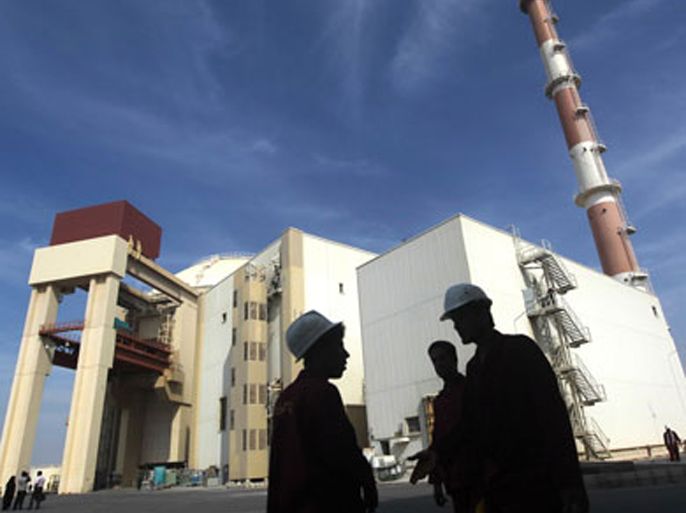 (FILES) A picture dated October 26, 2010 shows the reactor building at the Russian-built Bushehr nuclear power plant in southern Iran, 1200 Kms south of Tehran.