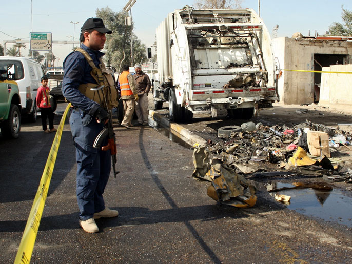 الشرطة العراقية تعد هدفا دائما للتفجيرات (الفرنسية-أرشيف)