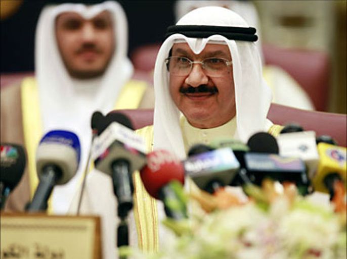 Kuwait's central bank governor Sheikh Salem al-Sabah attends a meeting with other Gulf Cooperation Council (GCC) central bank chiefs in Kuwait City on March 24, 2010