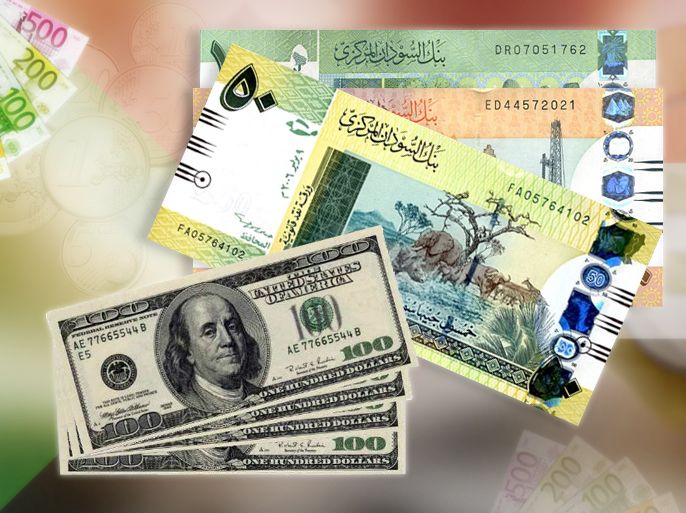 تصميم لتقرير حول تراجع الجنيه السوداني مقابل الدولار والعملات الأجنبية