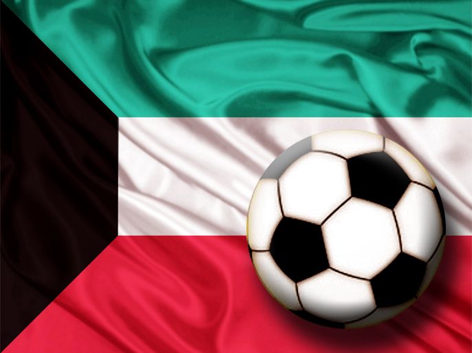 علم الكويت + كرة قدم