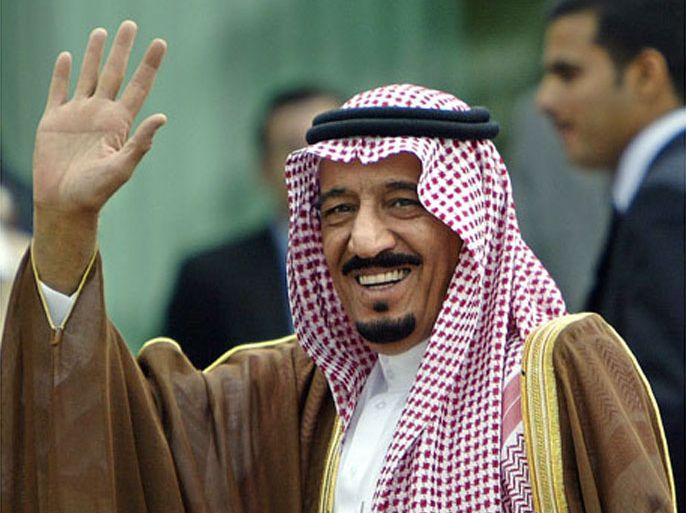 picture taken on May 21, 2004 shows Saudi Prince Salman Bin Abdulaziz Al-Saud smiling upon his arrival at Madrid's Barajas airport on the eve of Spanish Crown Prince Felipe of Bourbon's wedding with former journalist Letizia Ortiz. Following the death of his brother crown prince Nayef bin Abdul Aziz on June 16, 2012, "Prince Salman is the most likely successor," to the throne Saudi political scientist Khaled al-Dakheel said. AFP PHOTO / JAVIER