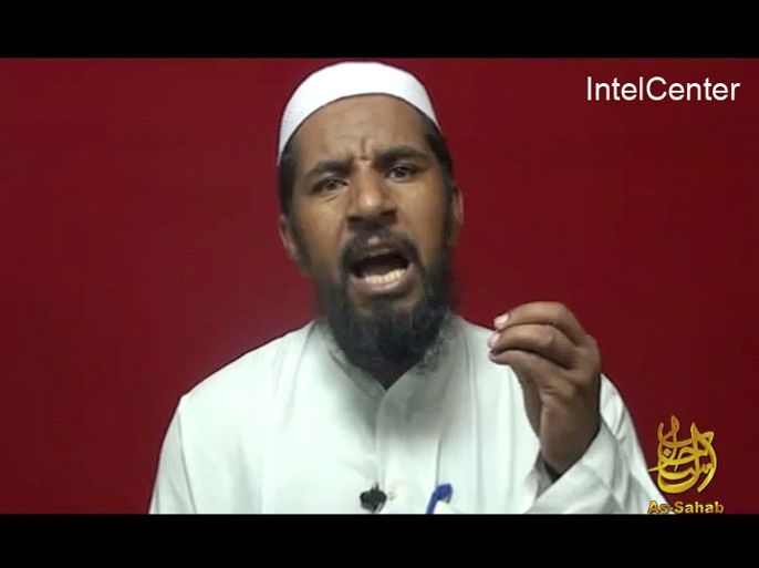 This still image from video obtained October 18, 2011 courtesy of IntelCenter shows al-Qaeda's as-Sahab's video statement from Abu Yahya al-Libi on Algeria. l-Qaeda's second-in-command Abu Yahya al-Libi was the target of a US drone strike that killed 15 people in Pakistan's lawless tribal belt on June 4, 2012, US media reported. US officials confirmed to The New York Times that Al-Libi had been the target of the missile attack in North Waziristan, a Taliban and Al-Qaeda stronghold along the Afghan border, but could not say whether he had survived. "People are looking very closely to see whether he's still alive," a US official told the New York Times. AFP PHOTO / INTELCENTER == RESTRICTED TO EDITORIAL USE / NO SALES / OBSCURING OR CROPPING OUT INTELCENTER LOGO NOT PERMITTED ==