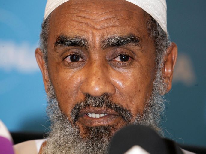 epa03303858 Ibrahim Ahmed Mahmoud al-Qosi, a detainee who once served as Osama bin Laden's cook, looks on during a press conference following his release in Khartoum, Sudan, 11 July 2012. Al-Qosi pleaded guilty in 2010 to conspiracy and supporting al-Qaeda. He was sentenced to 14 years in prison, but as part of a plea deal all but two years of the sentence were suspended and he was transferred from the prison at Guantanamo Bay, Cuba, to Sudan. EPA