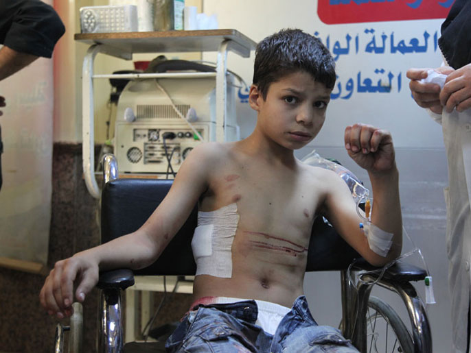 أحد الأطفال في مستشفى حلب (الجزيرة)