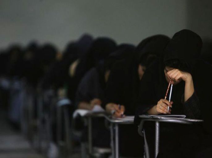 Iranian high school students sit for their university entrance examination in Tehran..afp-getty